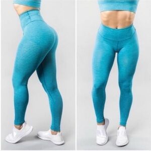 Alphalete Teal High-Waist Seamless Leggings
